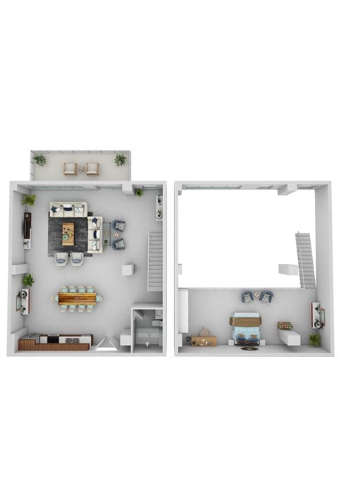 Floor plan for 1 bed, 1 bath, 1596 sqft